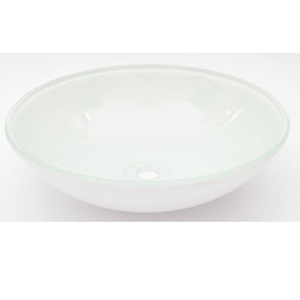 Cuba De Vidro Redonda 35Cm Branca