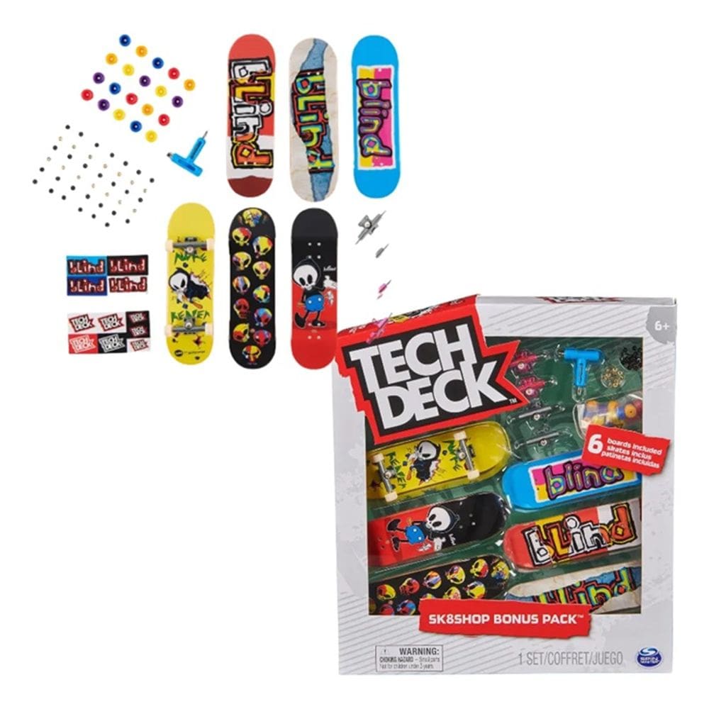 Kit Tech Dech Com 6 Skates De Dedo + Acessorios (2892) - Hasbro