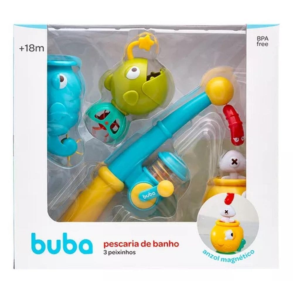 Buba Pescaria De Banho 3 Peixinhos Anzol Magnético