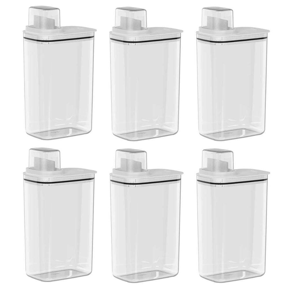 6X Dispenser Produtos De Limpeza 2,3 Litros Ou Flow Branco