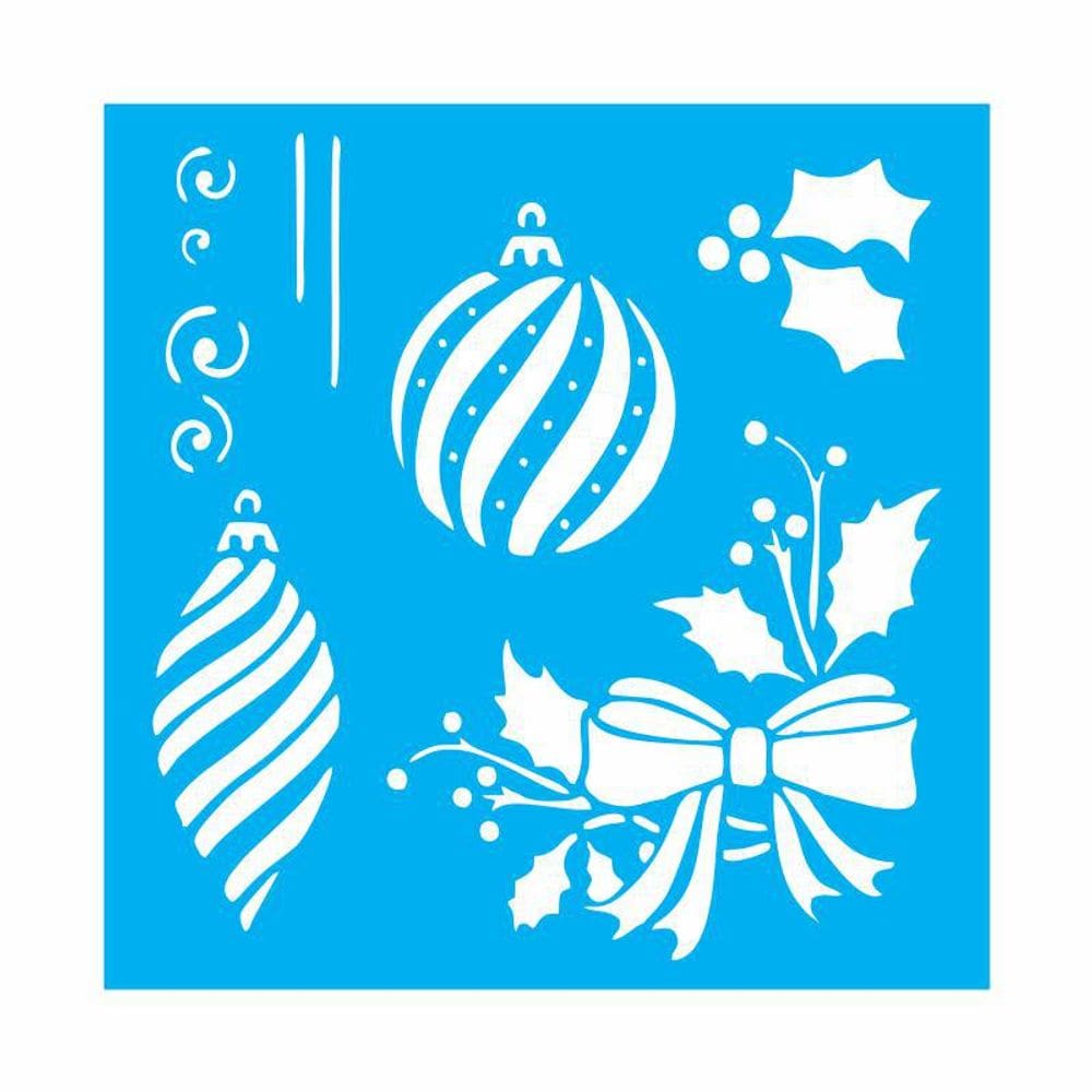Stencil Tamako Enfeites Natal - 30X30Cm - Ref 9998