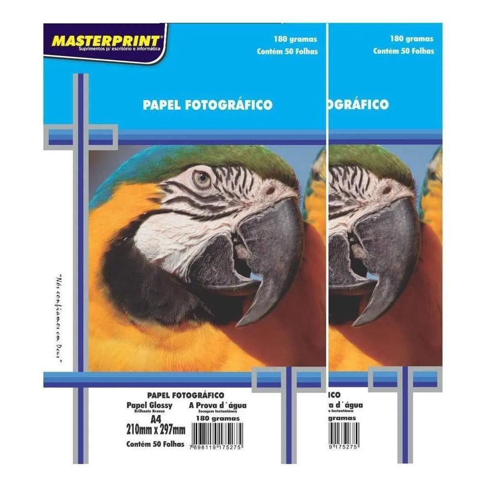 Papel Fotográfico 180G A4 100 Folhas Ultra Premium Brilhante