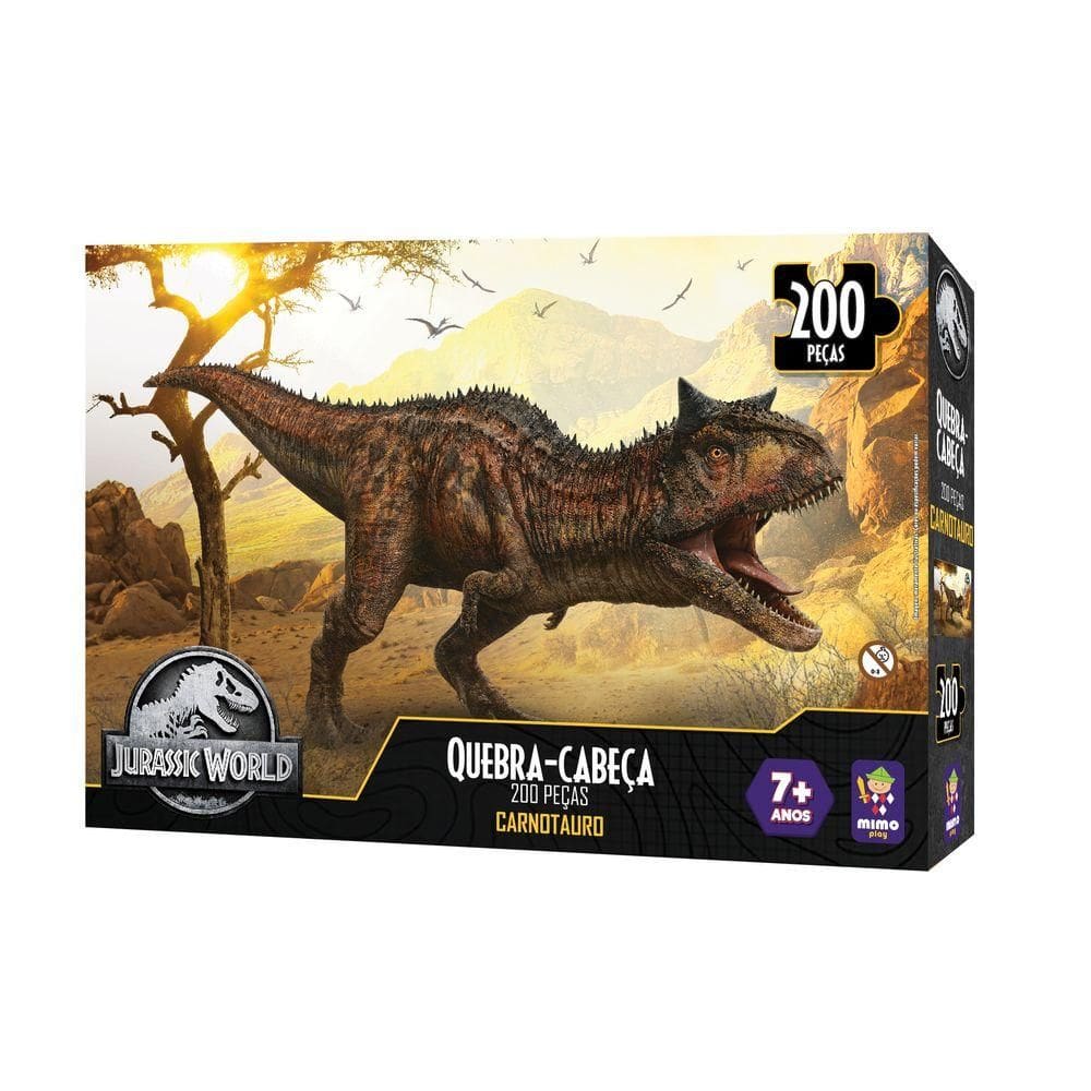 Quebra-Cabeça Carnotauro Jurassic World 200 Peças - Mimo