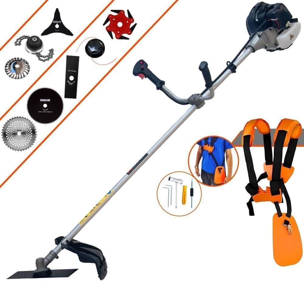 Roçadeira Gasolina Anmax Cg430b + 5 Facas + Trimmer + Escova
