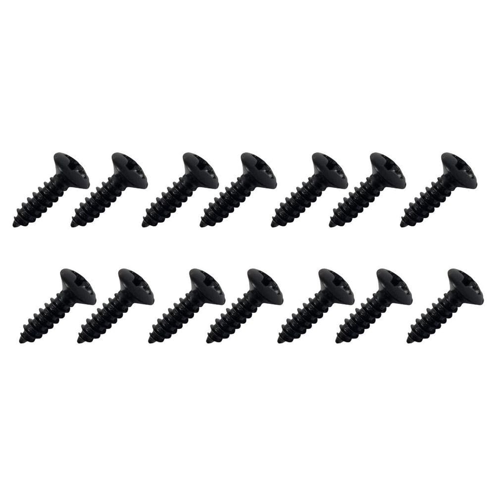 Kit 14 Parafuso Escudo 3Mm X 12Mm Guitarra Baixo Preto