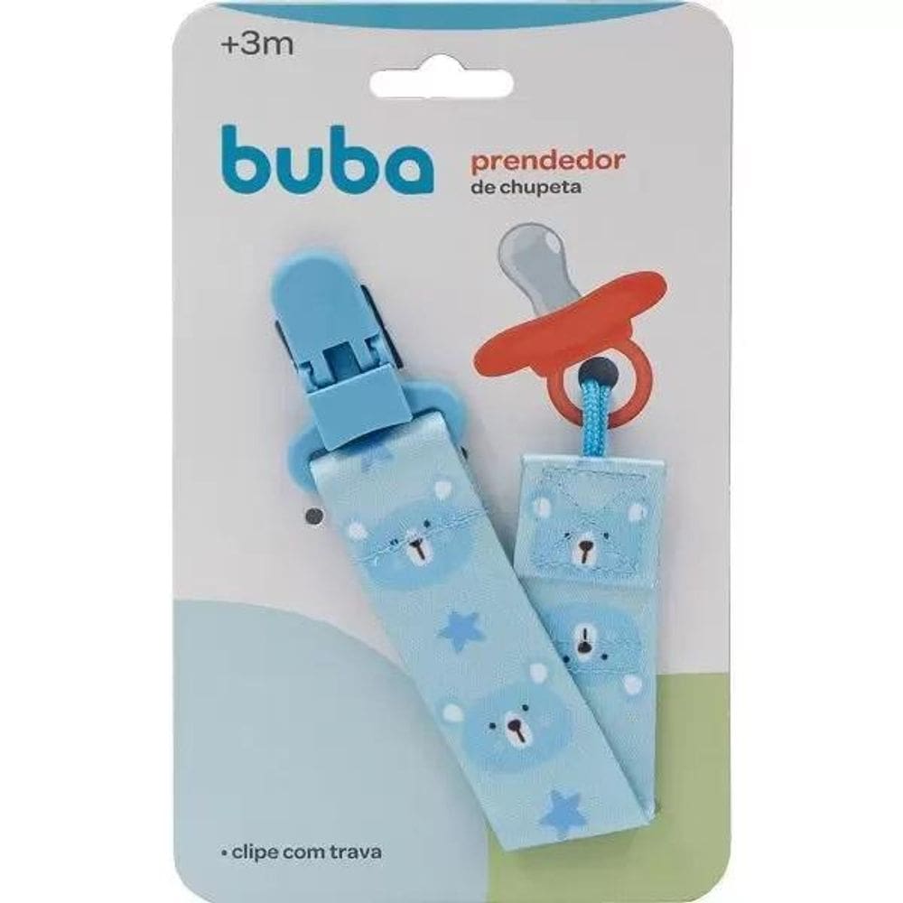 Prendedor De Chupeta - Ursinho Azul - Buba 14495