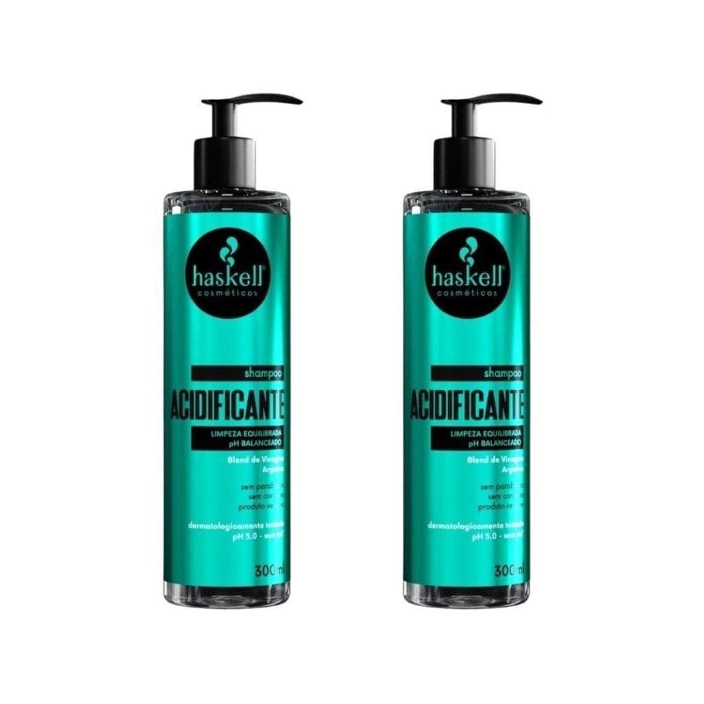 Shampoo Haskell Acidificante 300Ml - Kit Com 2Un