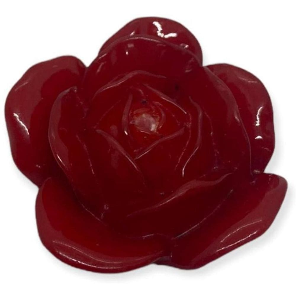 Incensário Rosa Vermelha 4 Cm Em Resina