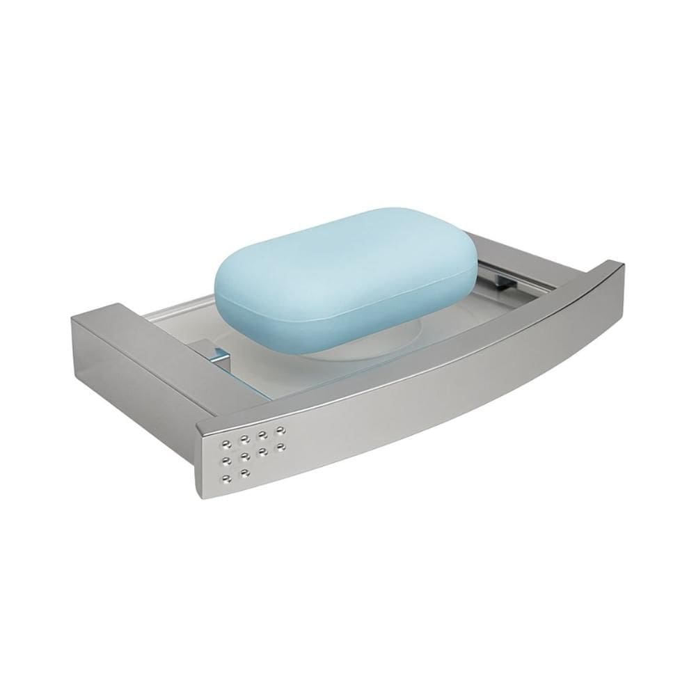 Saboneteira Porta Sabonete Box Parede Vidro Inox Banheiro