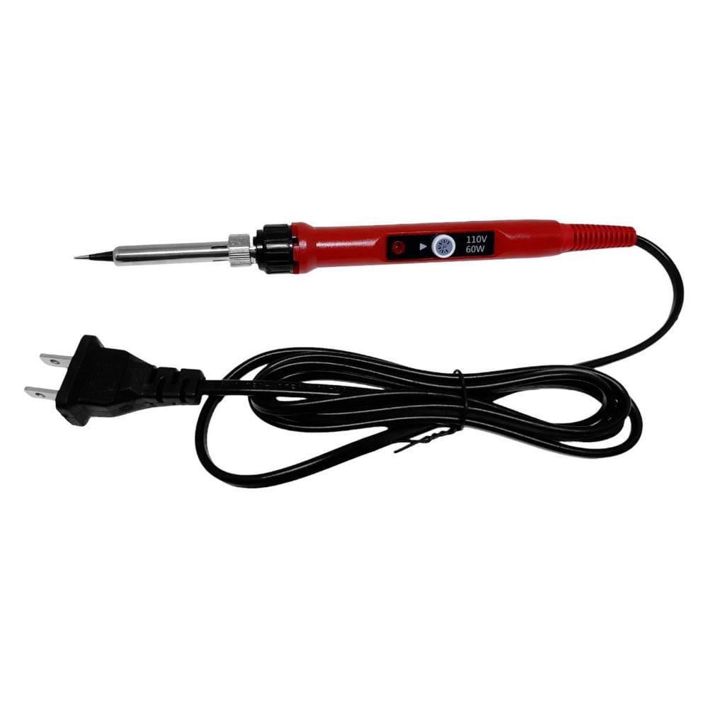 Ferro De Solda Elétrico Temperatura Ajustável Verm. 60W 127V