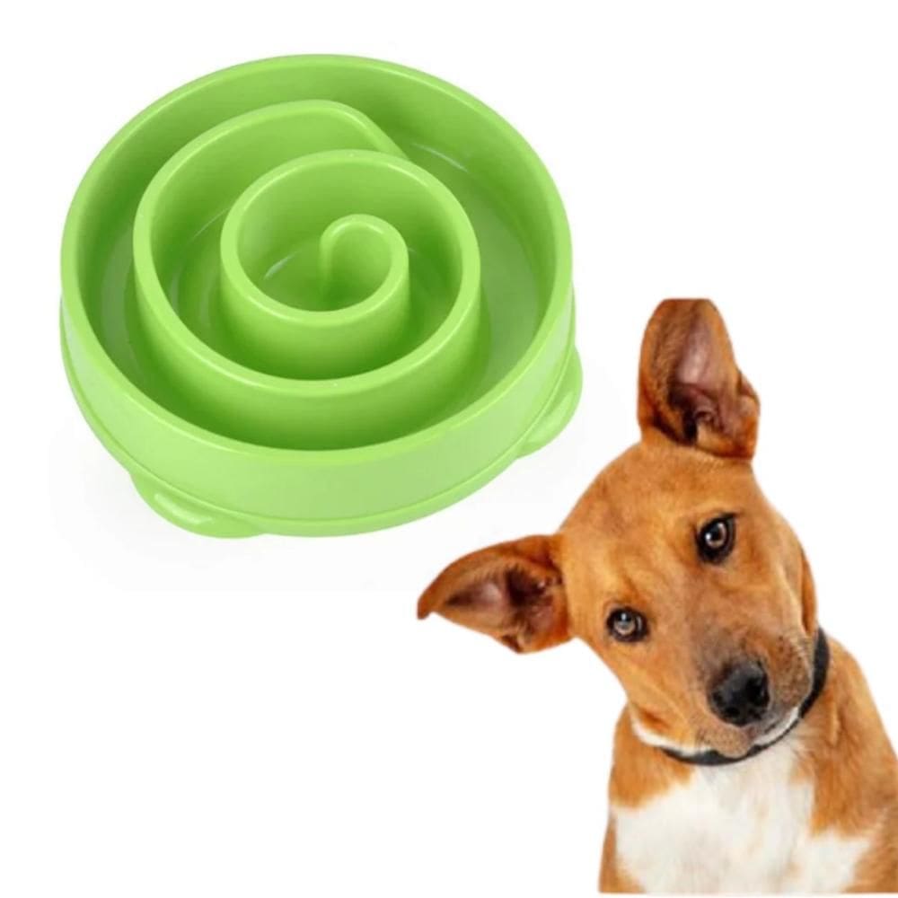 Comedouro Lento Para Cão Gato 20cm Ração Dieta Interativo