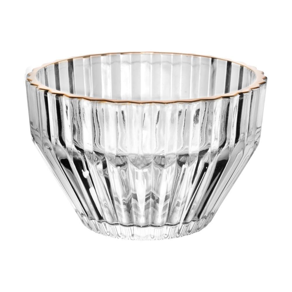 Bowl Com Fio De Ouro Império 11Cm X 11Cm X 6,5Cm Cristal