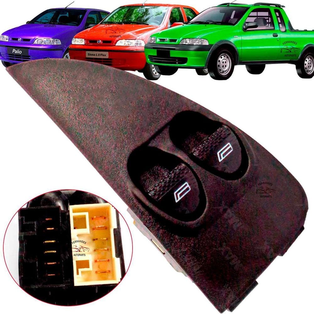 Botão Vidro Elétrico Esquerdo Fiat Palio Siena Strada Fire