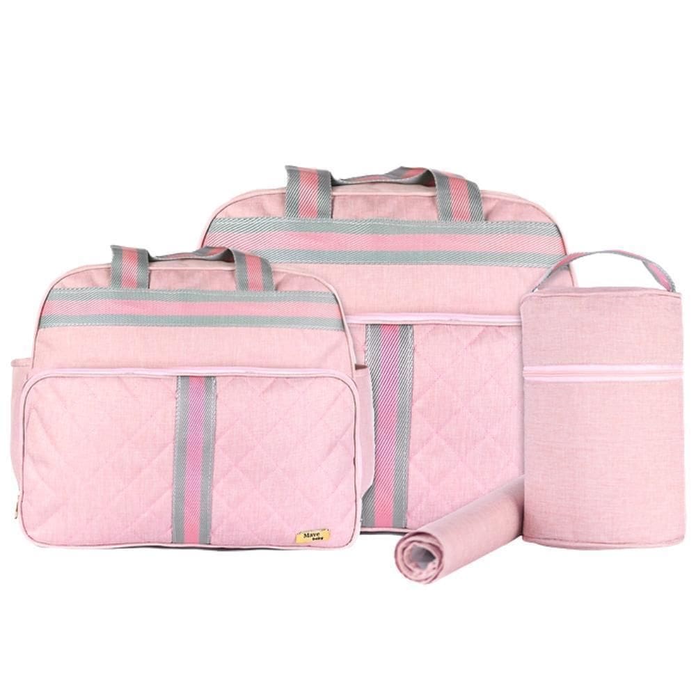 Kit Bolsas Bebê Mave Baby Soft Premium Rosa