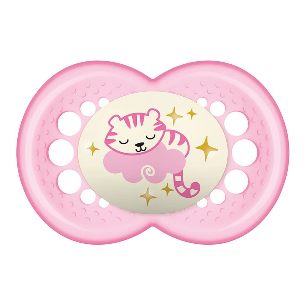 Chupeta Mam autêntico Night Skin Soft 6+ Meses Girls Desenhos e Cores diversas 1 Unidade Ref:2526