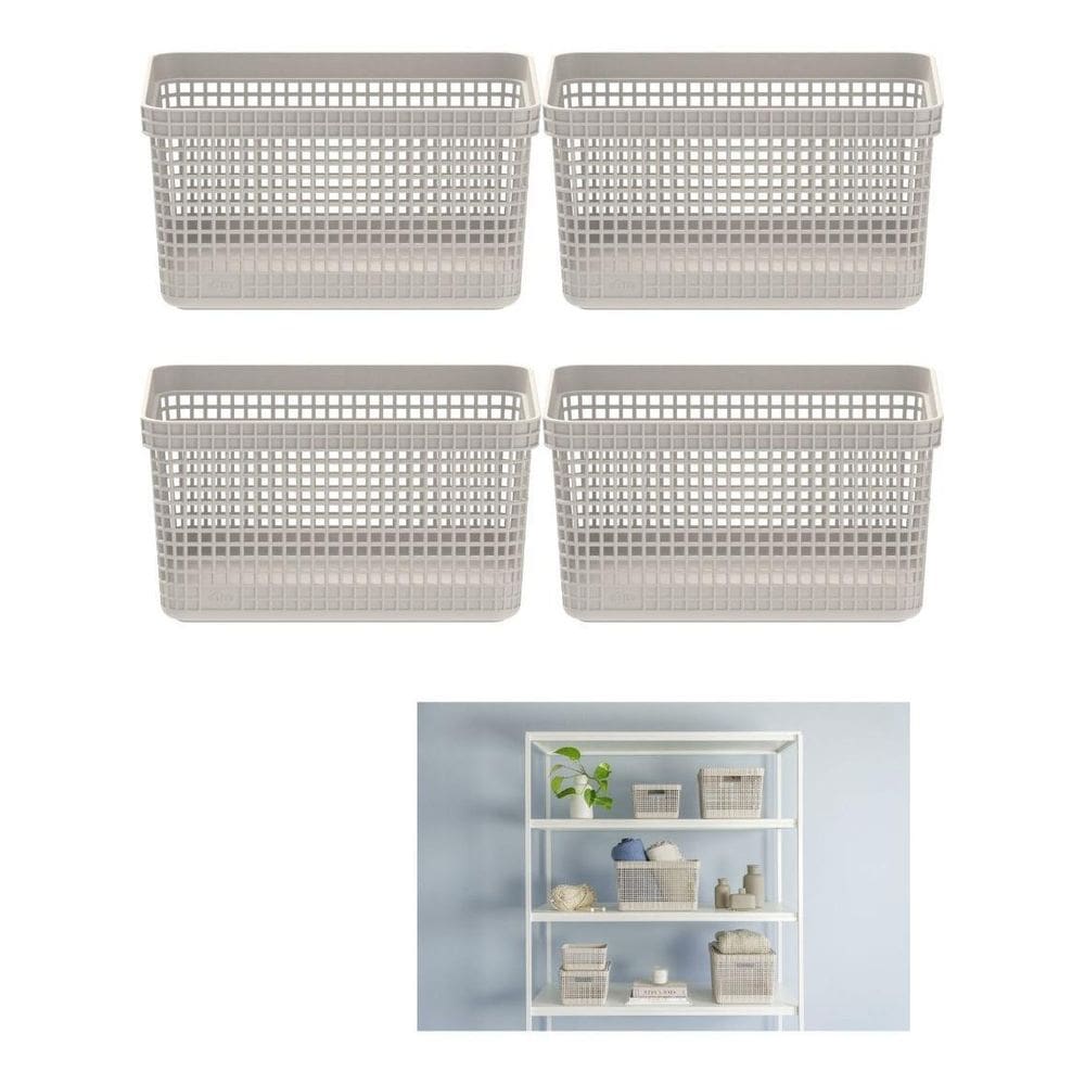 Kit Cestos Organizadores Caixa Organizadora Brinquedos 8L