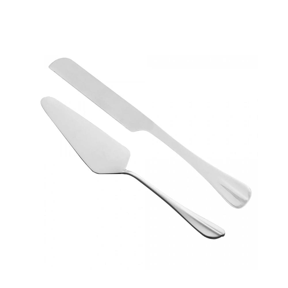 Espatula e Faca de Bolo Aço Inox Sobremesa Tortas 2un