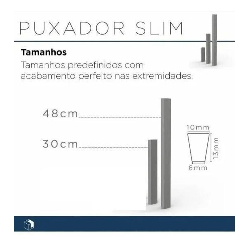 Puxador Rometal Slim - 300 - Cb  Cr