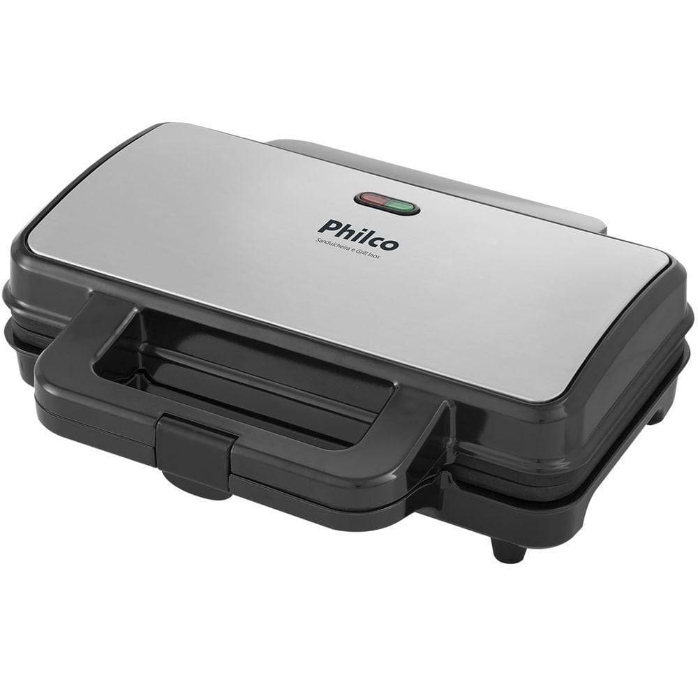 Sanduicheira E Grill Philco PGR02I Inox Antiaderente 900W 220V