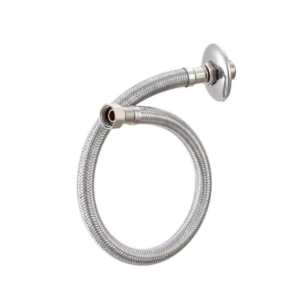 Engate Mangueira Flexível Trançado Aço Inox 40Cm Quente Fria