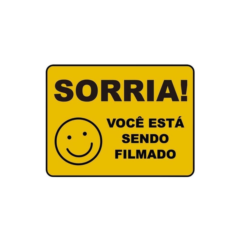 Placa Você Está Sendo Filmado Sinal Ps Casa Salão Comercial