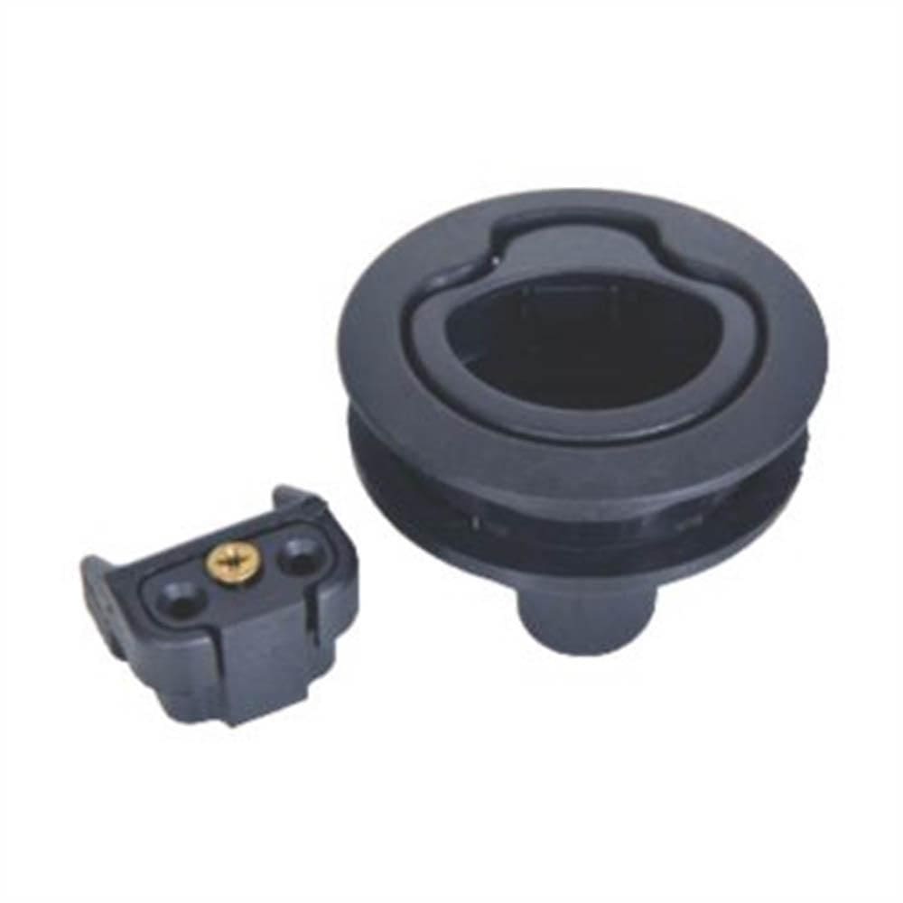 Puxador Redondo Em Nylon Preto 61Mm Abertura 51Mm