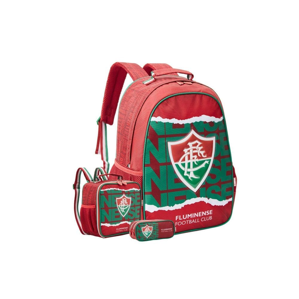 Kit Escolar Mochila De Costas+Lancheira+Estojo Fluminense