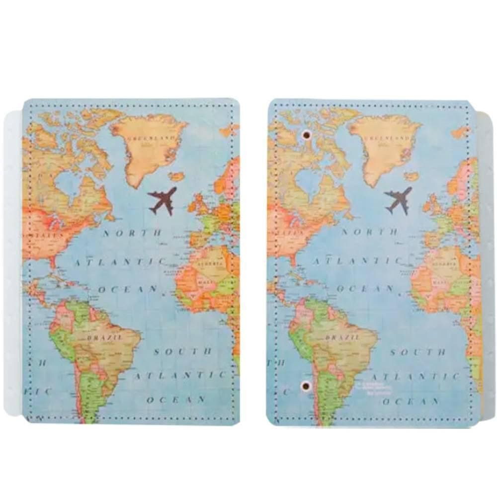 Capa E Contracapa Caderno Inteligente Médio Mundi Azul