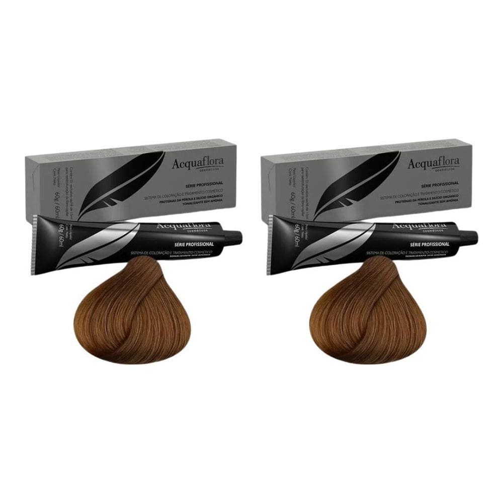 Coloraçao Acquaflora Sem Amonia 7.7 Louro Natural Marrom-2Un