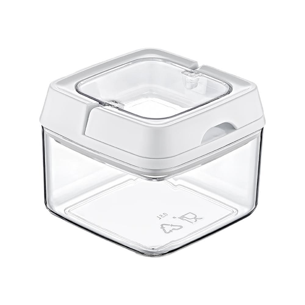 Pote De Acrílico Hermético Weck Quadrado Tampa 500Ml Branco