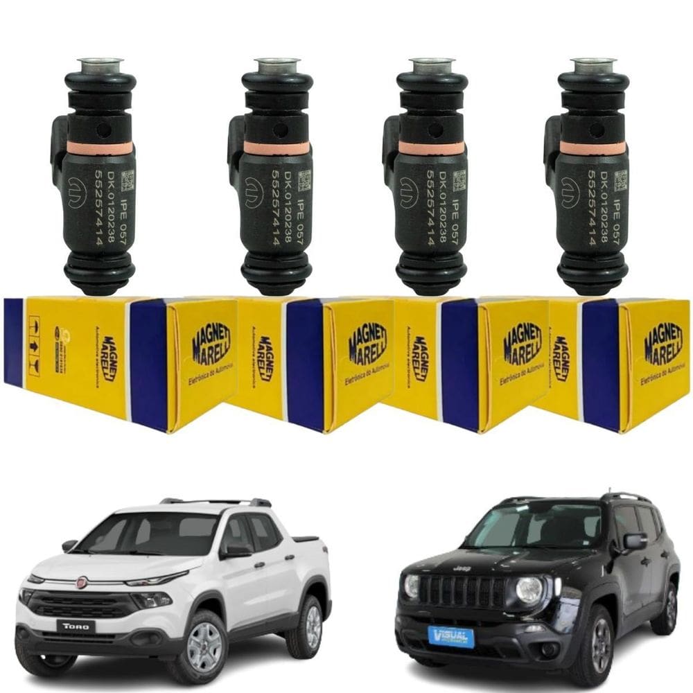 4 Bicos Injetores Toro 1.8 Jeep Renegade 2015 A 2019 Ipe057