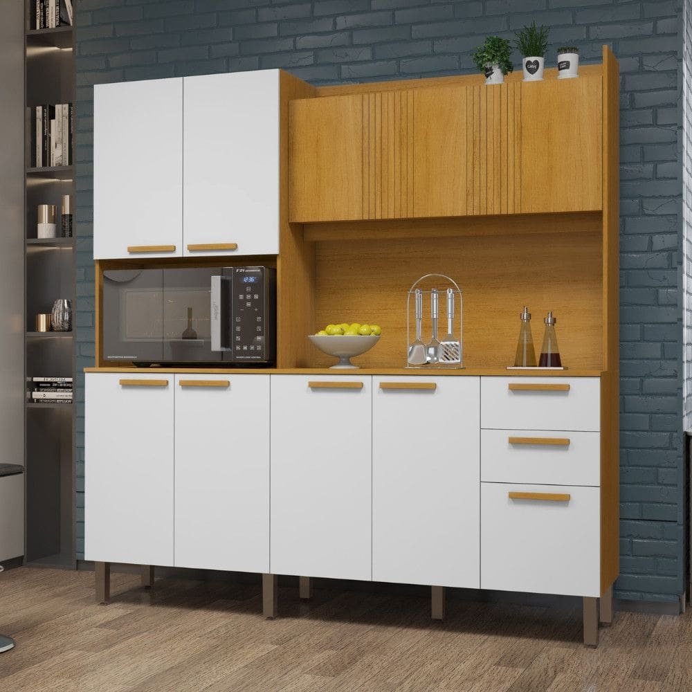 Cozinha Compacta 8 Portas 2 Gavetas com Tampo Jean CHF