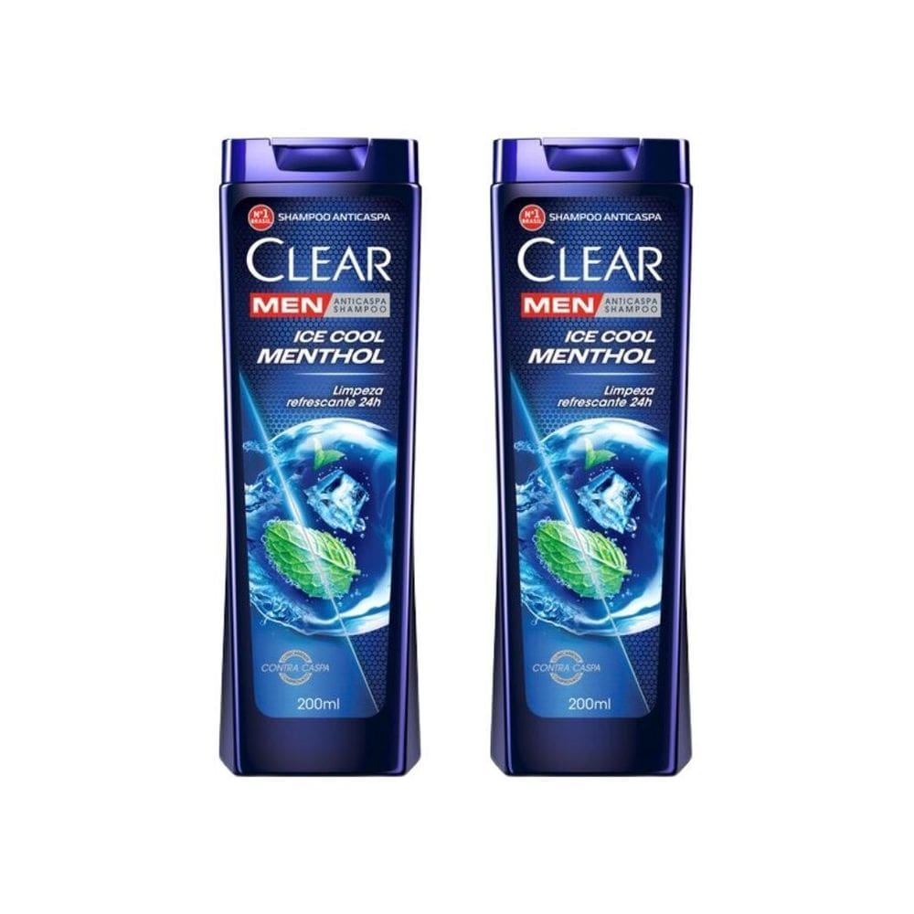 Shampoo Clear 200Ml Ice Cool Menthol-Kit C/2Un