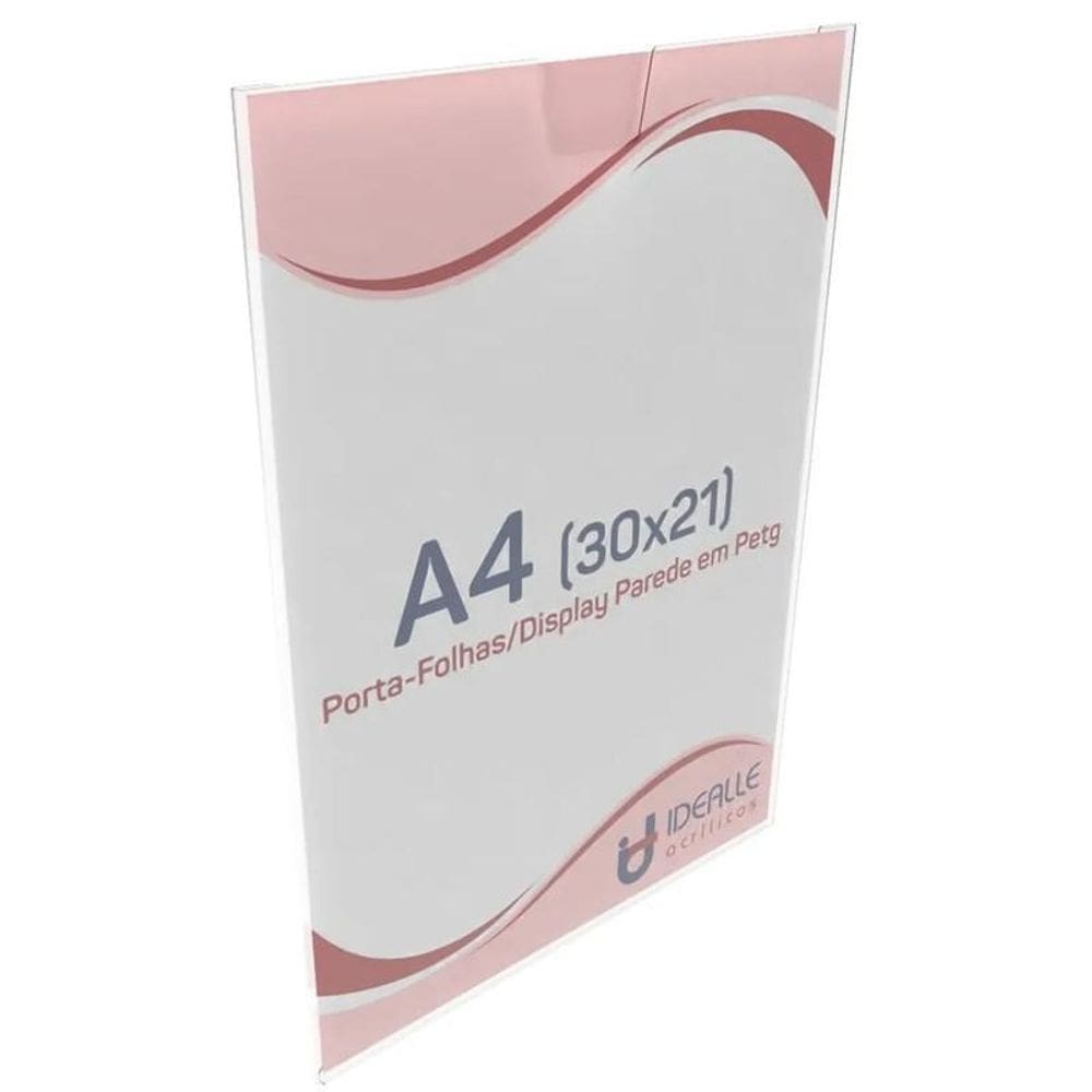 20 Displays Expositor Porta Papel Folha A4 Petg De Parede