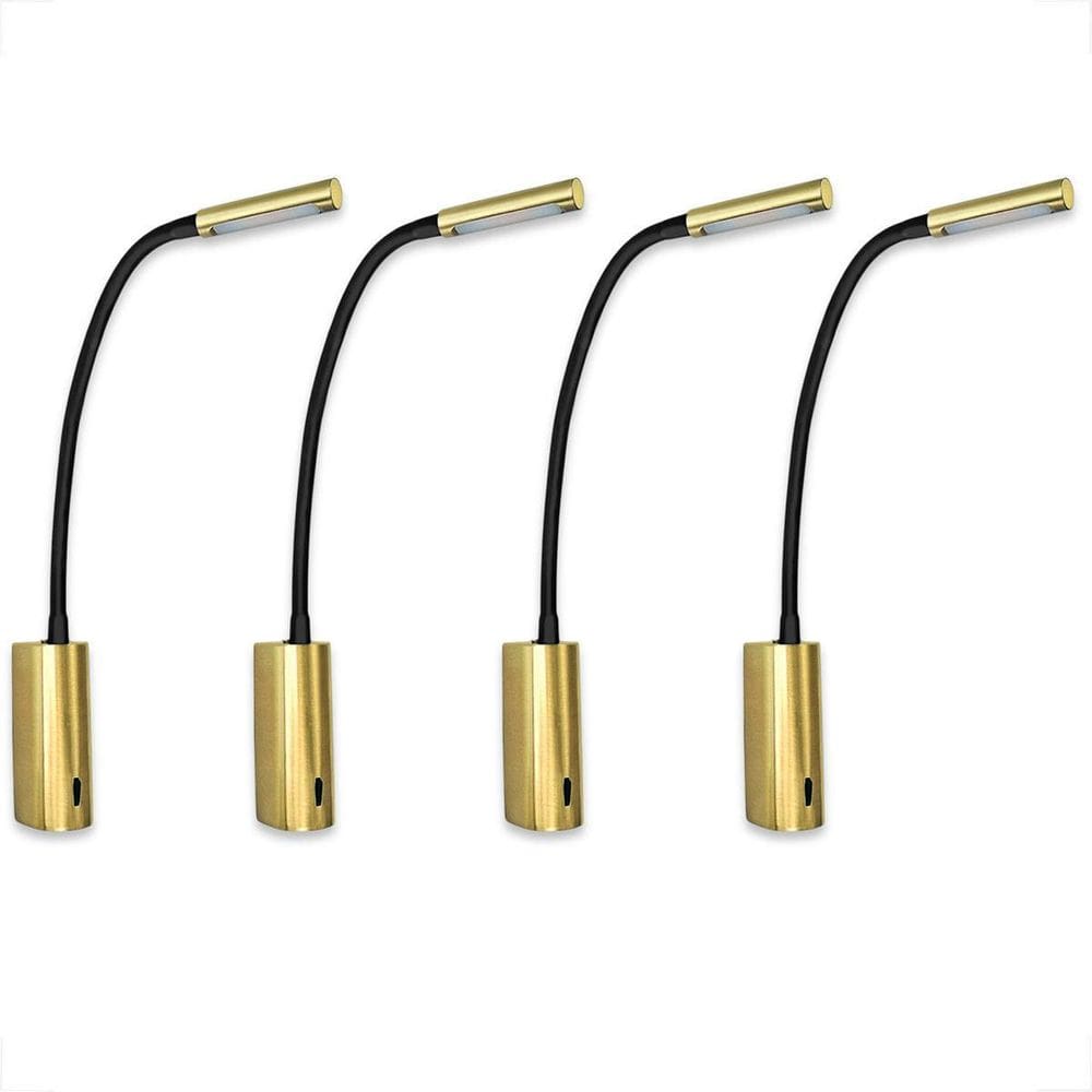 Kit 4 Arandela Leitura Foco Móvel Led Interruptor 3W Bet66