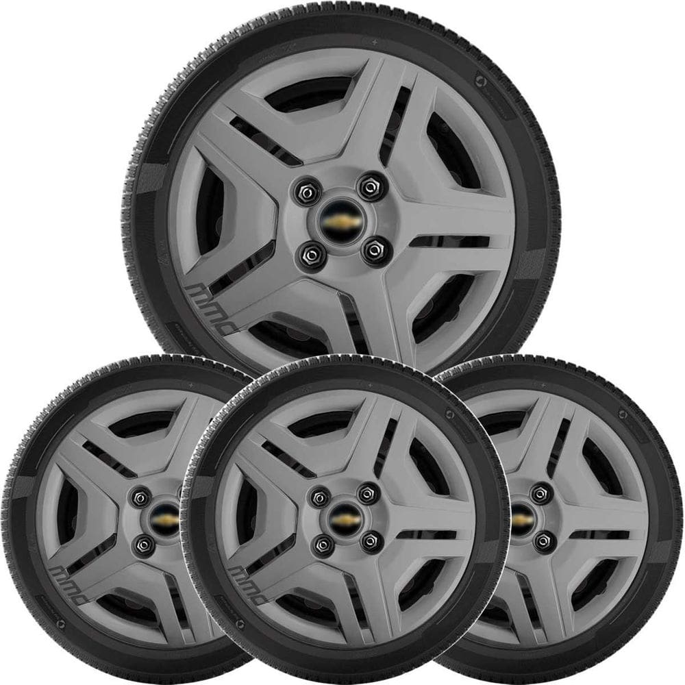 4X Calota Celta Corsa Classic Aro 13 Grafite Com Logo 132Cb