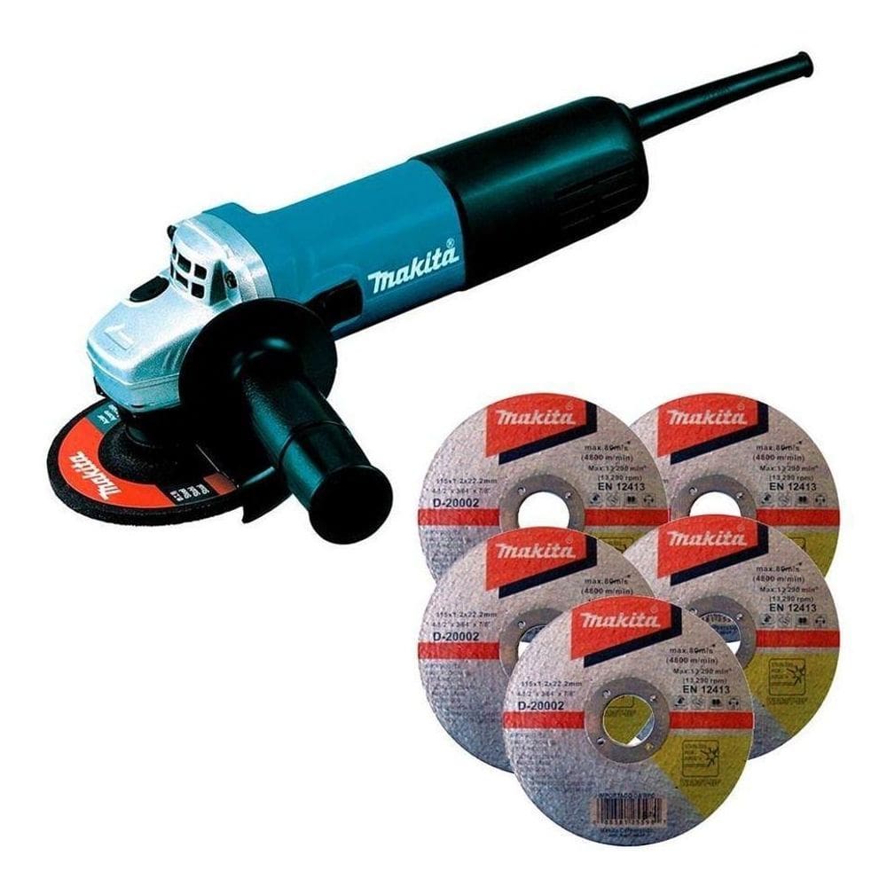 Esmerilhadeira Angular Makita 9557Hng Azul-Turquesa 220V