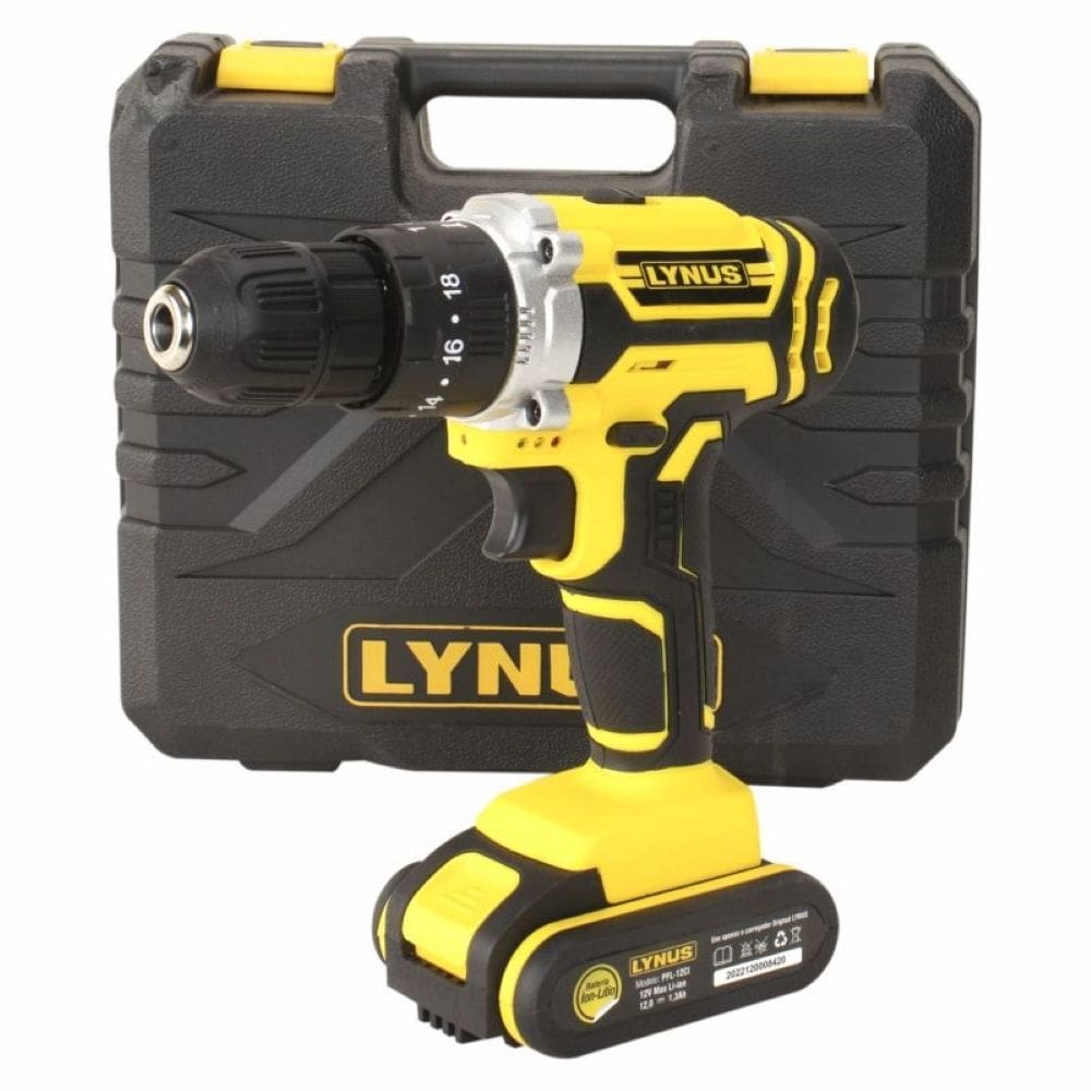 Parafusadeira 12V 1350 RPM Com Bateria Maleta PFL-12CI Lynus