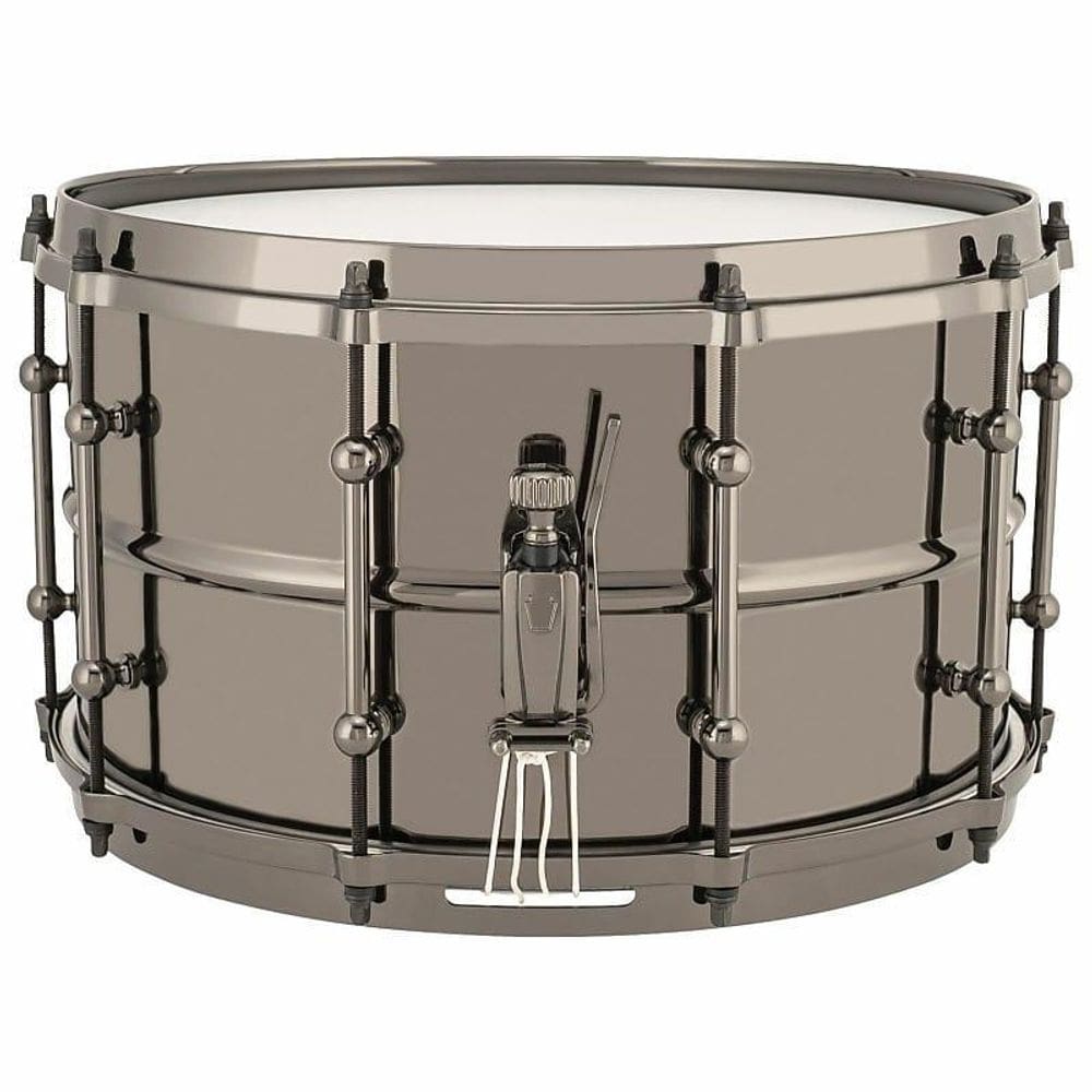 Caixa Bateria Ludwig Universal Brass Black Magic 14X8 Aro