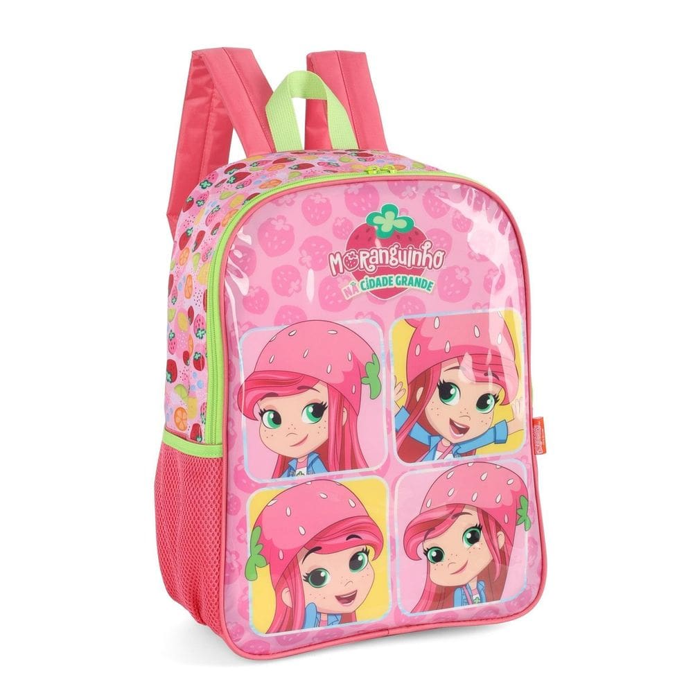 Mochila Costas Infantil Luxcel Moranguinho Is41151Mg Rosa