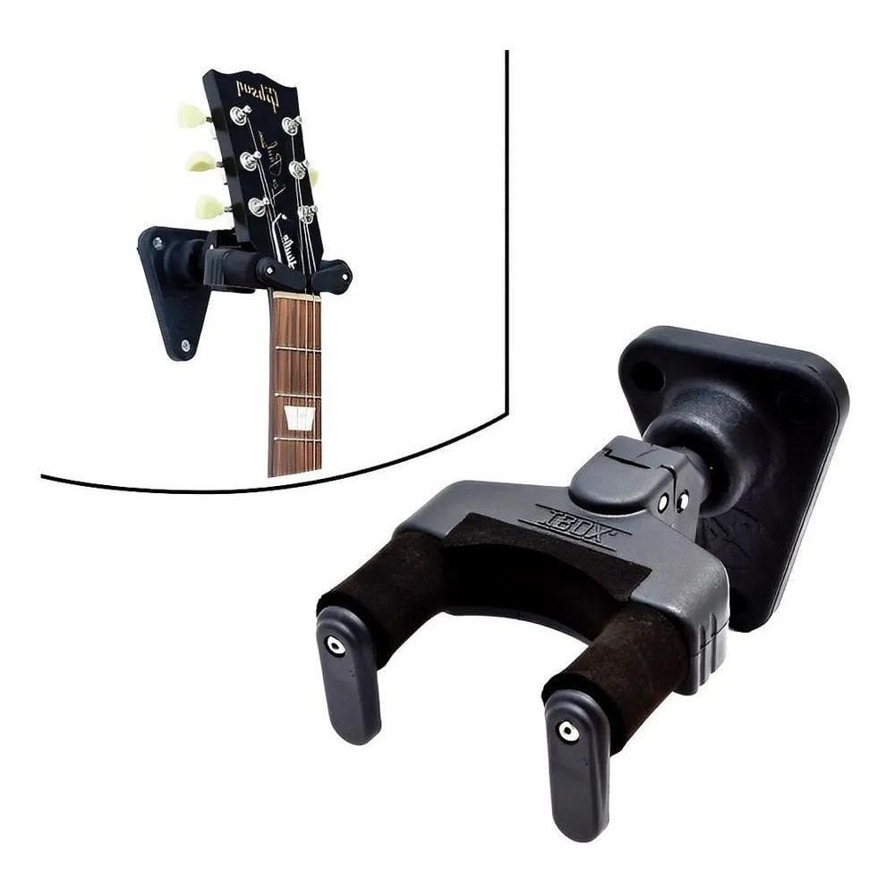 Suporte De Parede Para Violão E Guitarra, Trava Automática C