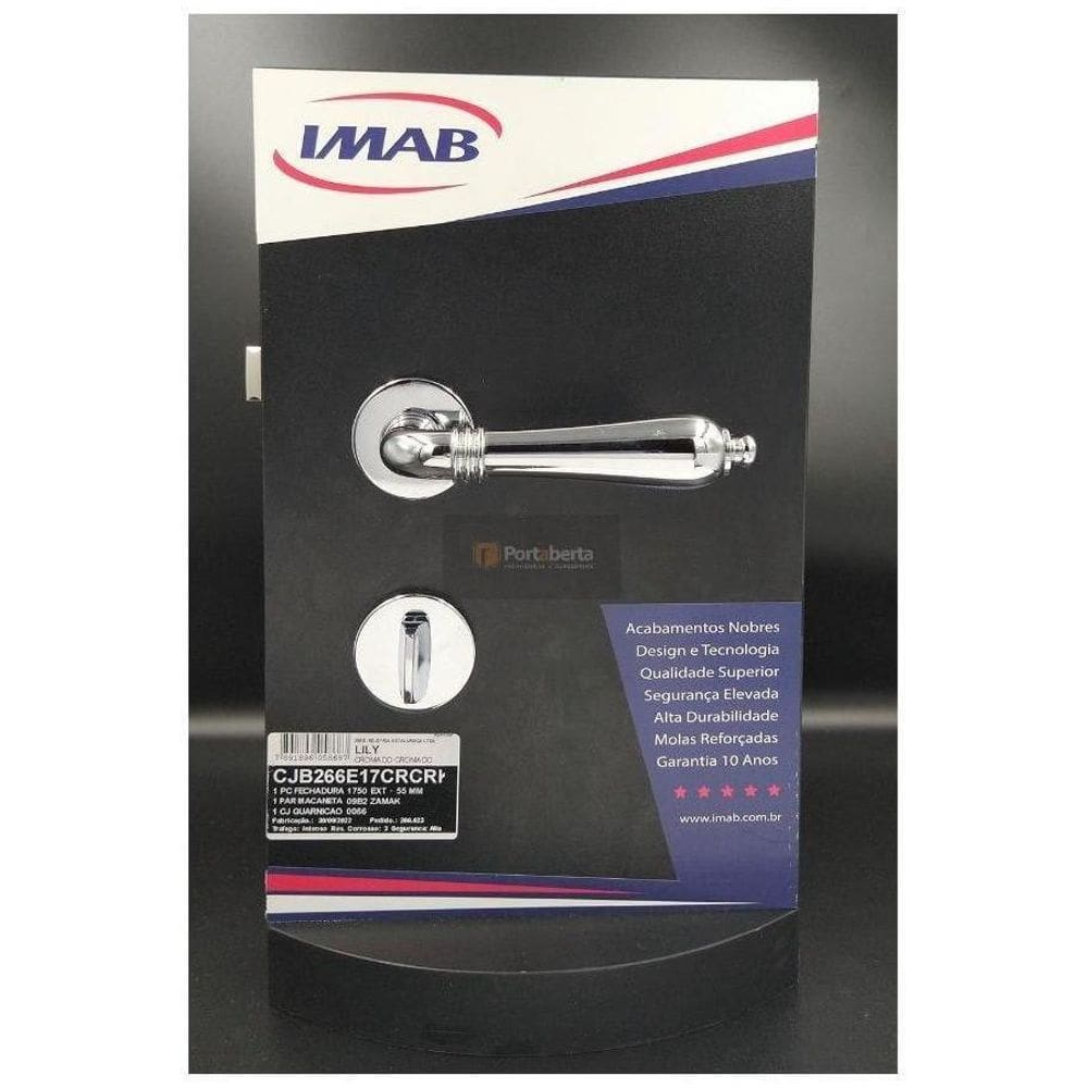 Fechadura Porta Banheiro Wc Lily Imab Cromada Cr Máquina