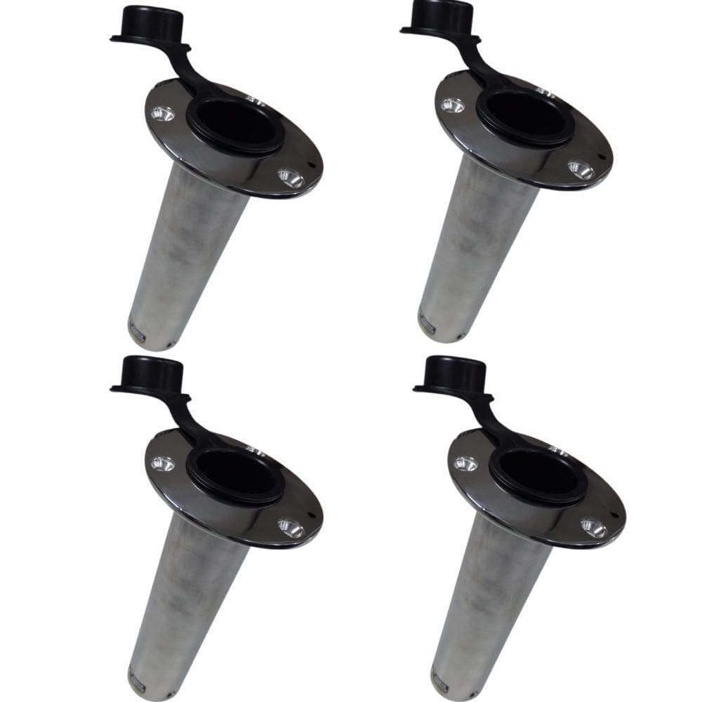 Kit 4 Porta Caniço Inox Reto 90 Graus Reforçado