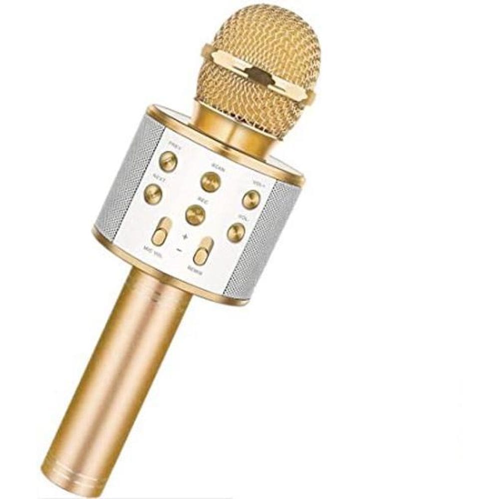 Microfone Portátil De Karaokê Sem Fio Ws-858 Portátil