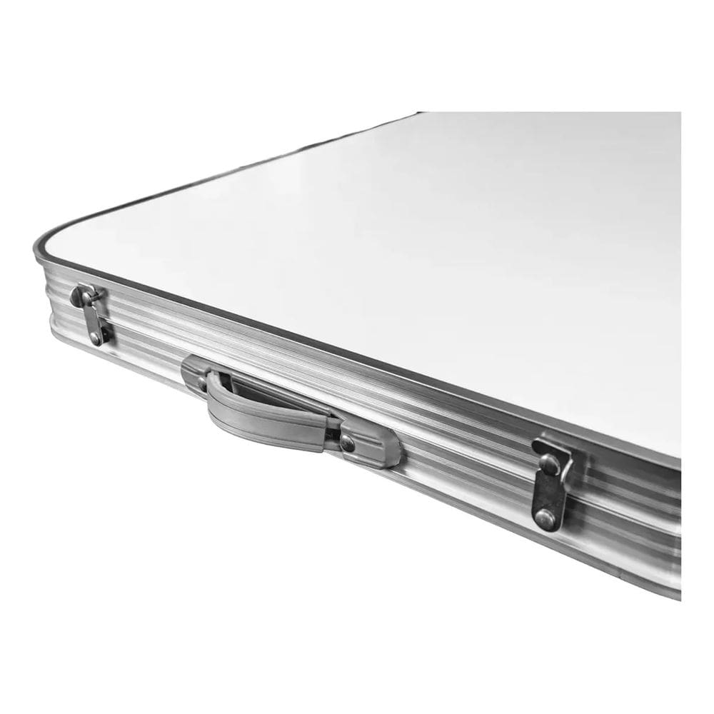 Mesa Retangular Dobrável Multiuso Metálico de Camping 120cm