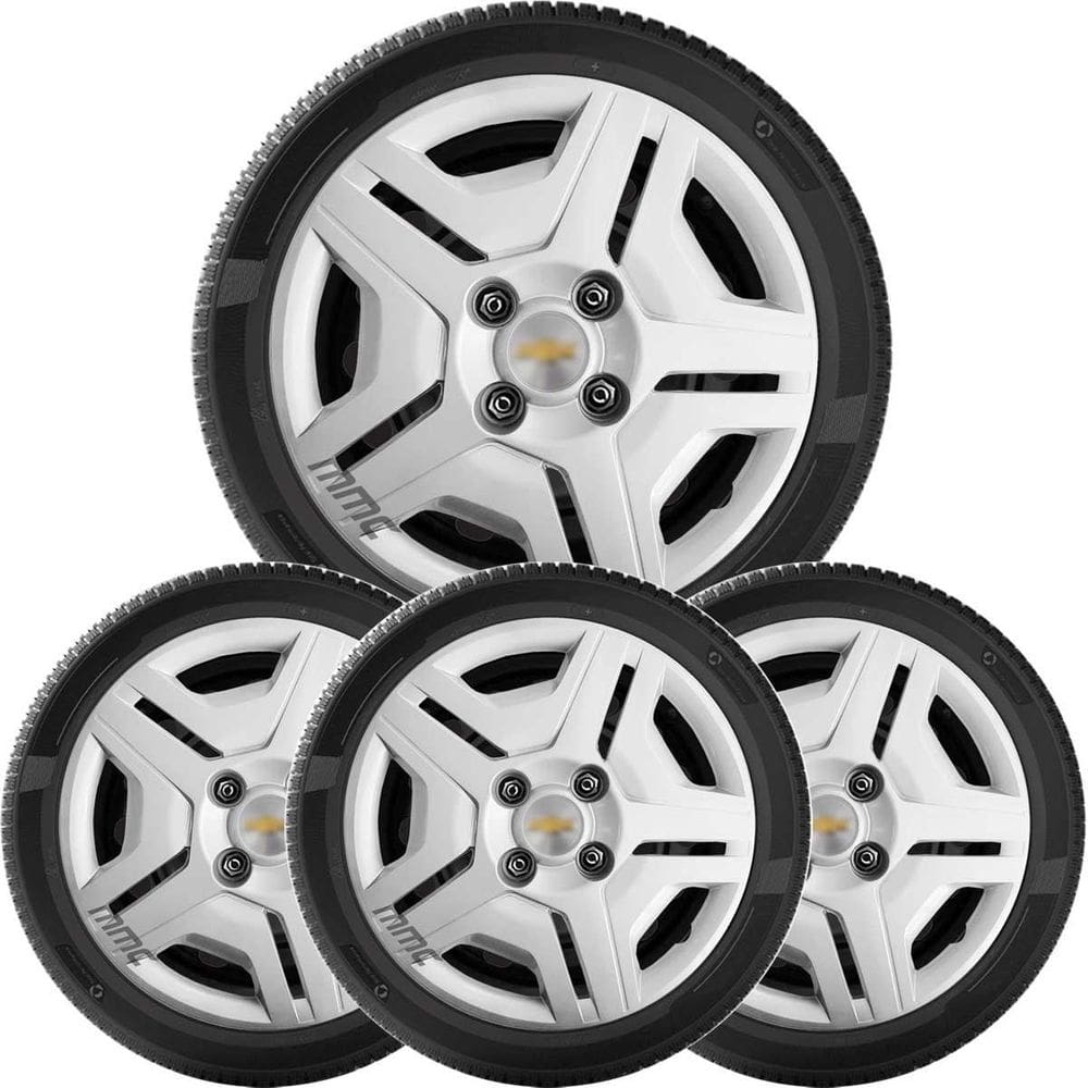4X Calota Celta Corsa Classic Aro 13 Prata Com Logo 132Cb