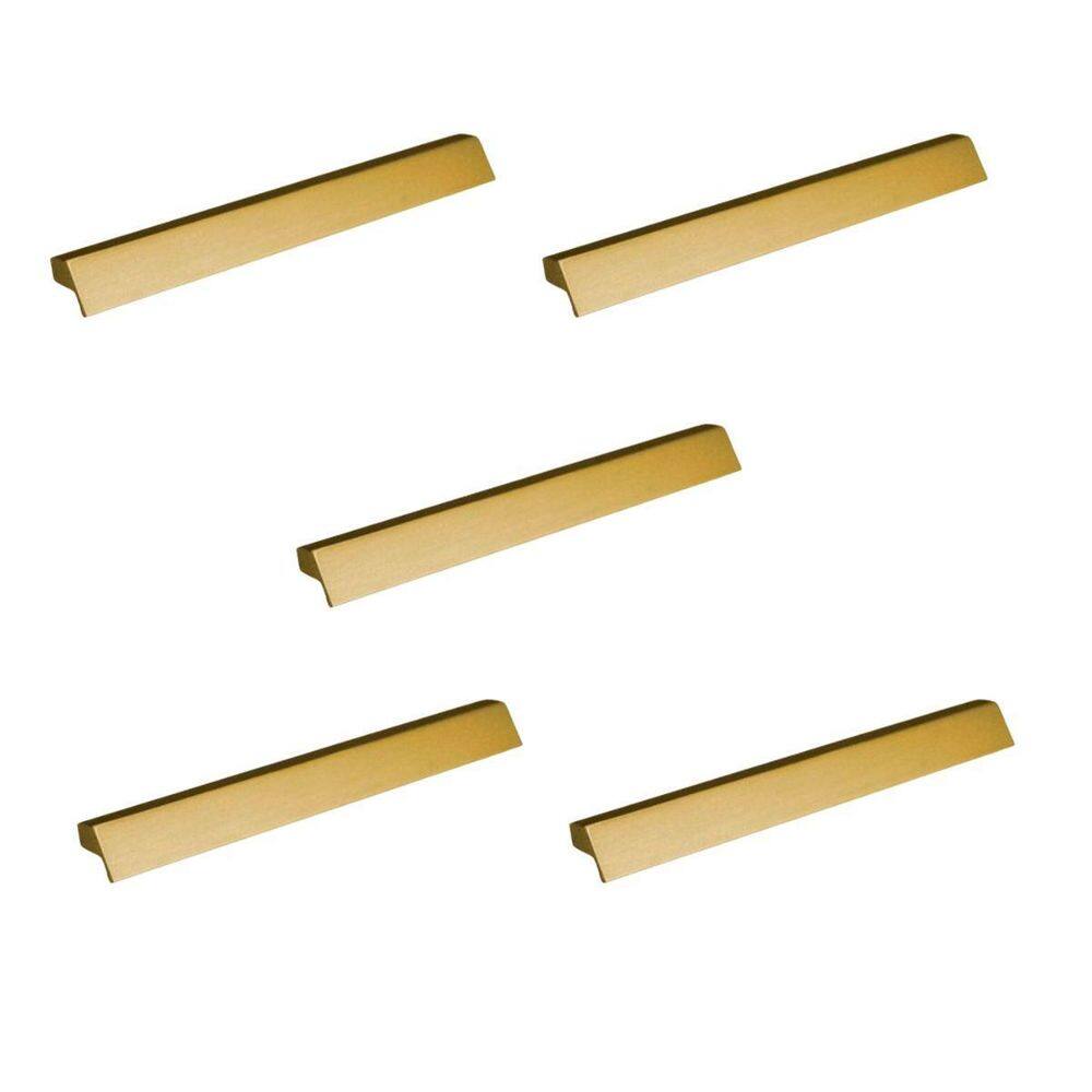Kit 5 Puxador Moveis Ken Dourado Matte Fosco 192Mm Zen