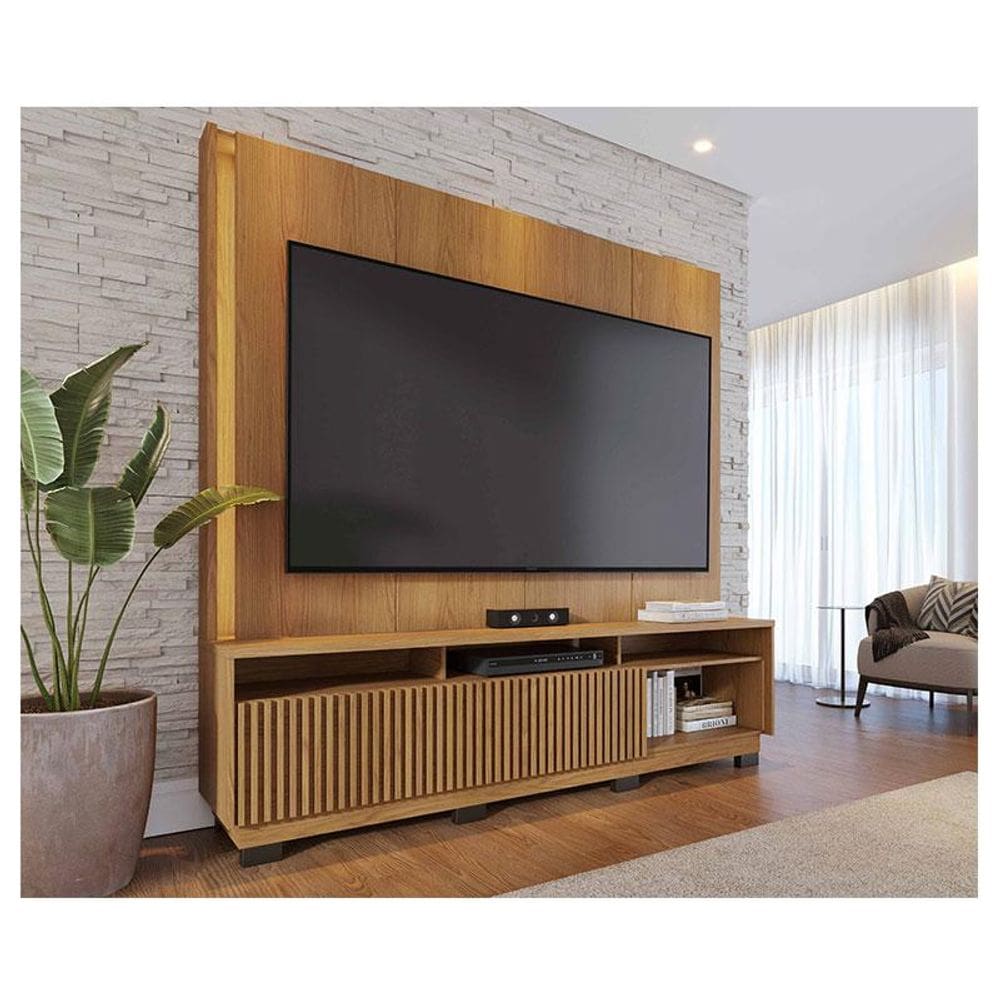 Estante Home Theater Ambiente Jordão Com Pés Freijó - Colibri