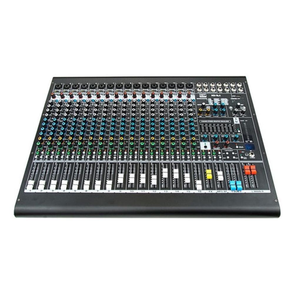 Mixer 16 Canais 4 Aux 99 Efeitos Usb Bluetooth Eq 9 Bandas