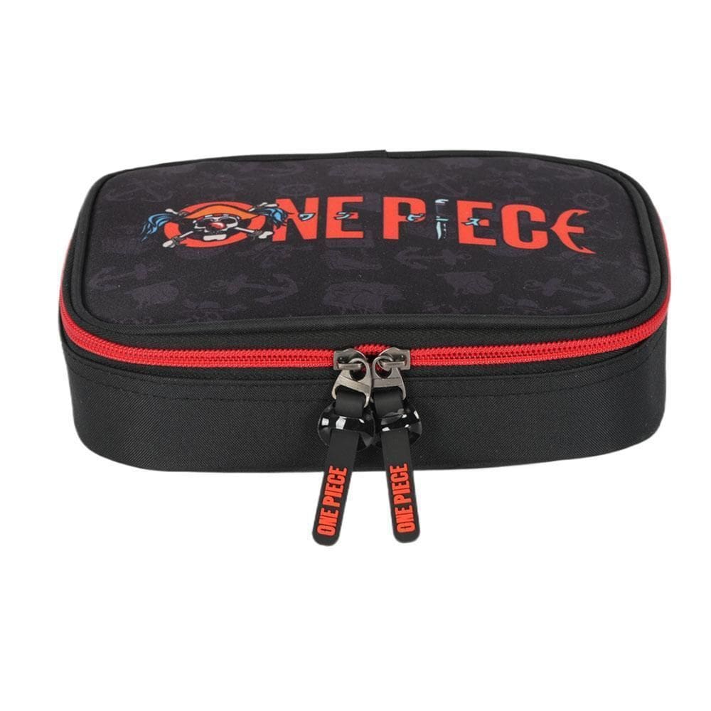 Estojo Box Baú Escolar One Piece Netflix Vermelho Luxcel